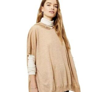 Ann Taylor Loft Hoodie Knit Poncho Pullover Sweater ~ Size M/L